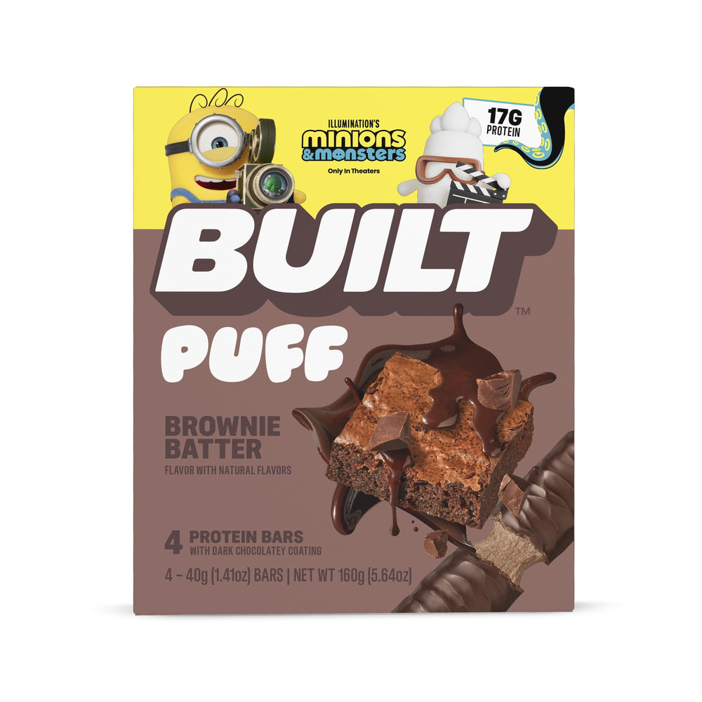 BUILT Puff Protein Bar Brownie Batter · Barras · 4 pzas de 17 g
