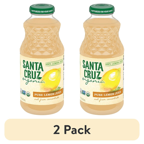 Santa Cruz Organic 100% Pure Lemon Juice 16 Fluid Ounces · Bebida · 2 pack
