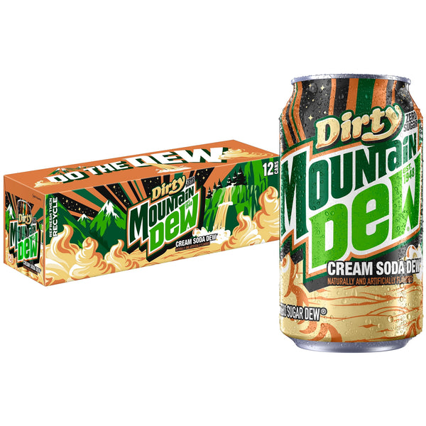 Mountain Dew Dirty Dew Cream Soda Zero Sugar · Refresco · 12 latas de 355 ml