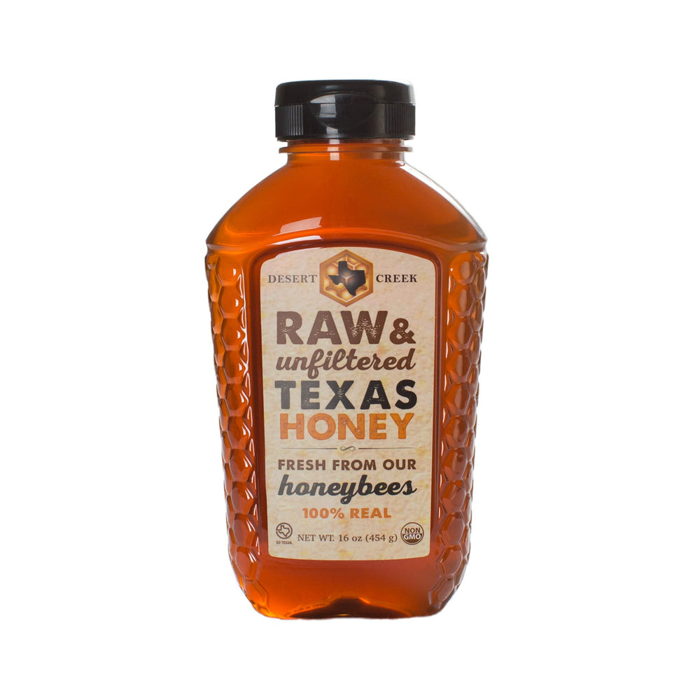 Desert Creek Raw Texas Honey · Avena y hot cakes · 454 g