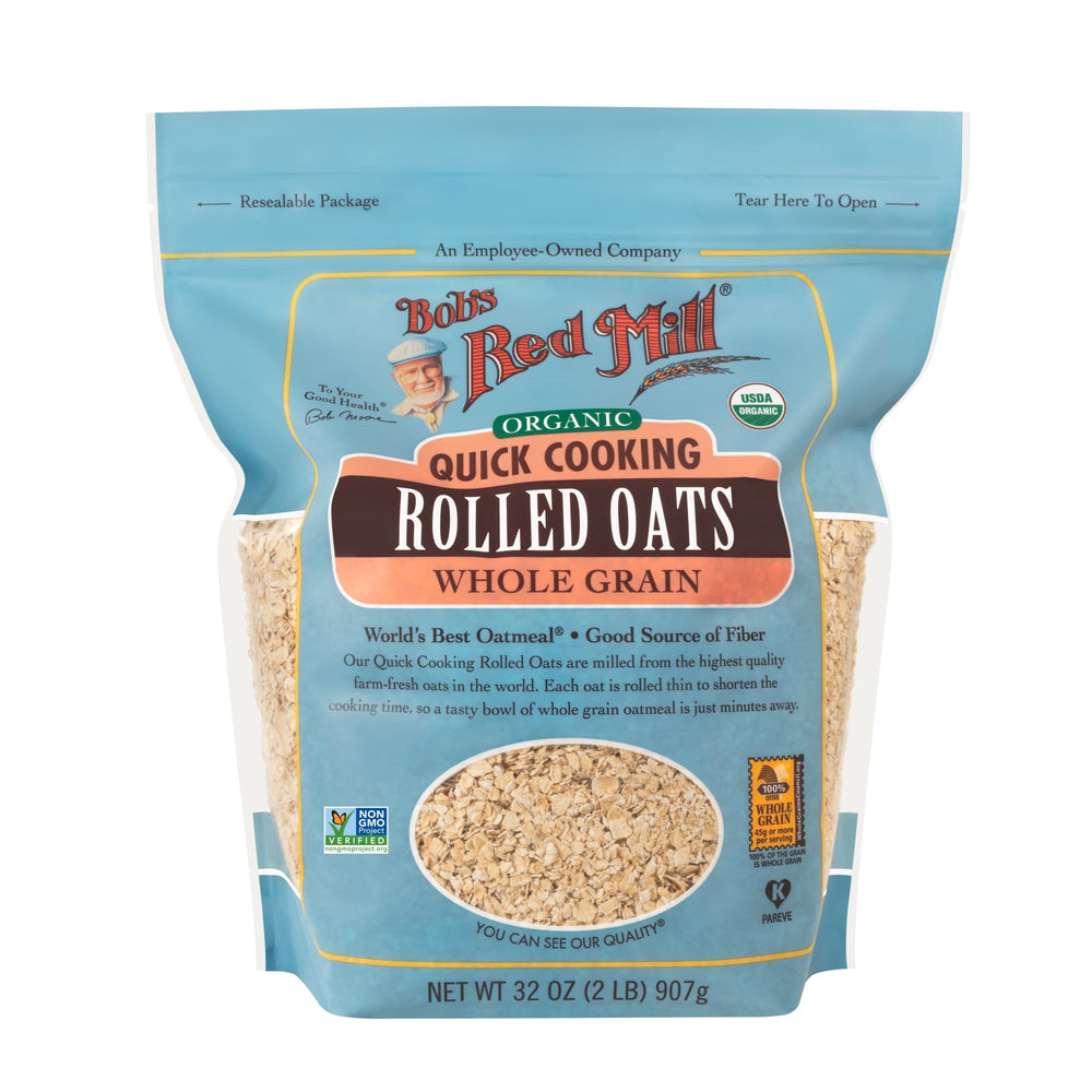 Bob's Red Mill Organic Quick Cooking Rolled Oats · Cereal · 907 g · bolsa