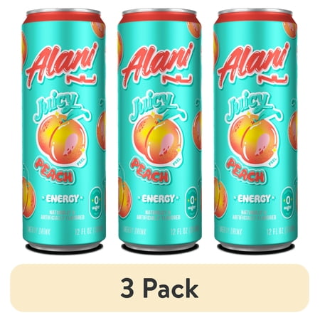Alani Nu Juicy Peach · Bebida energética · 3 latas de 355 ml