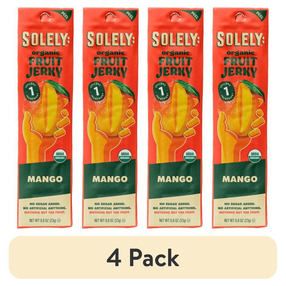 Solely Organic Mango Fruit · Carne seca · 4 pack de 23 g