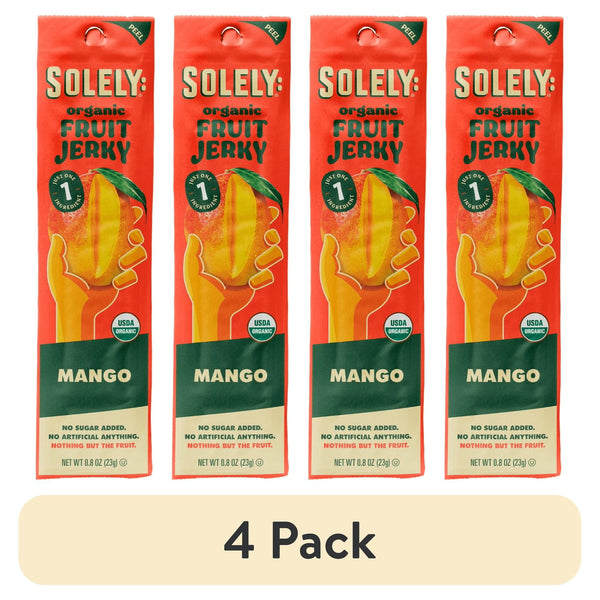Solely Organic Mango Fruit · Carne seca · 4 pack de 23 g