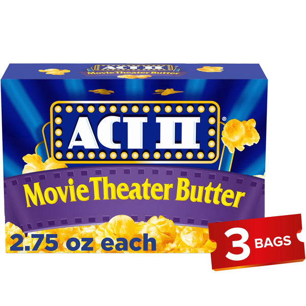 Act II Movie Theater Butter · Palomitas · 3 pzas de 78 g