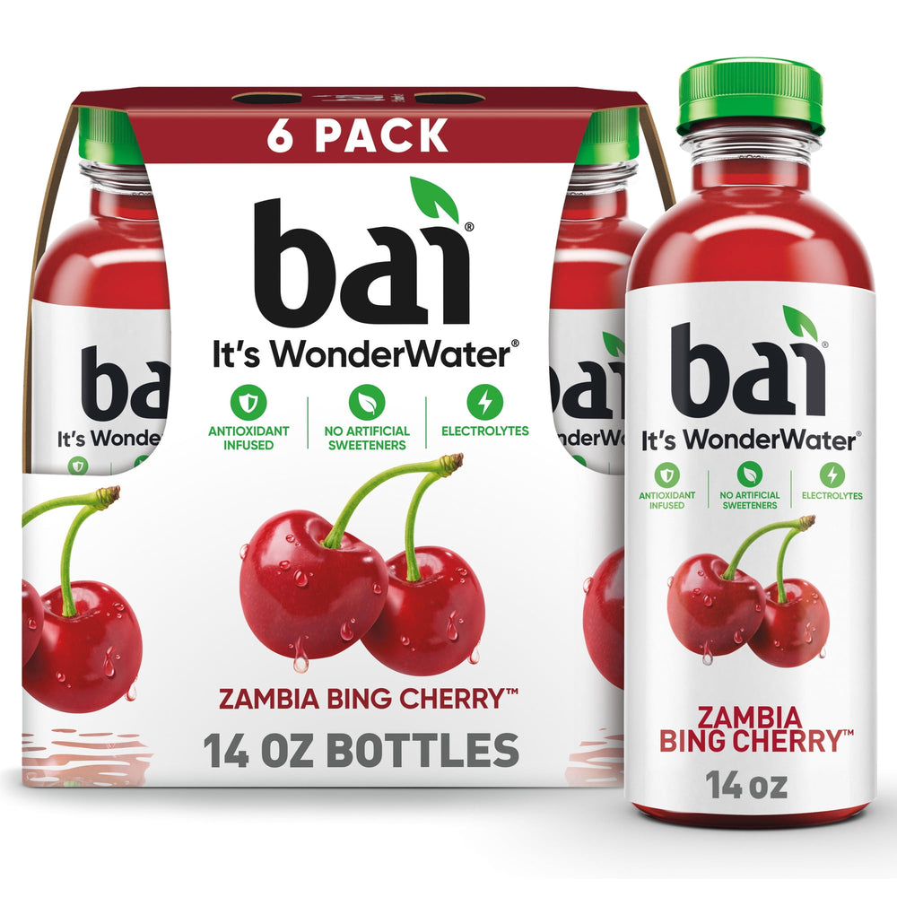 Bai Zambia Bing Cherry Antioxidant Infused Water Beverage · Bebida · 6 botellas de 414 ml