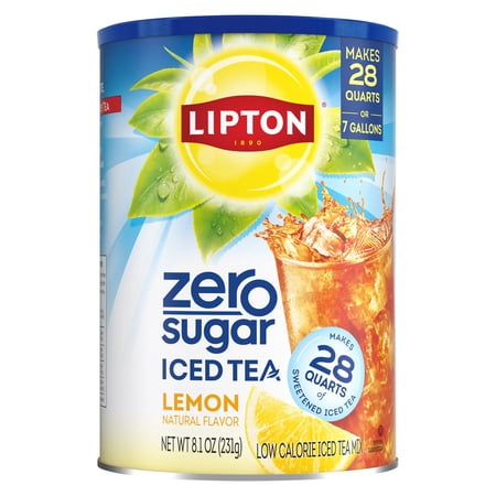 Lipton Zero Sugar Lemon Iced Tea Mix · Té · bote