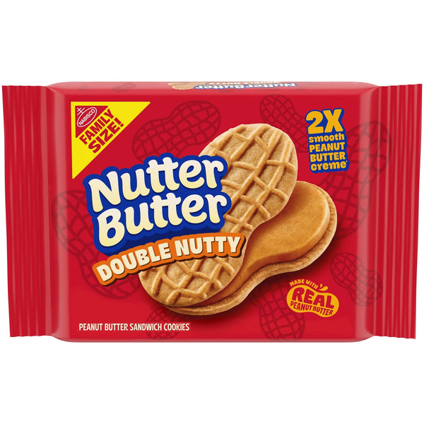 NUTTER BUTTER Double Nutty Peanut Butter · Galletas · 433 g · tamaño familiar