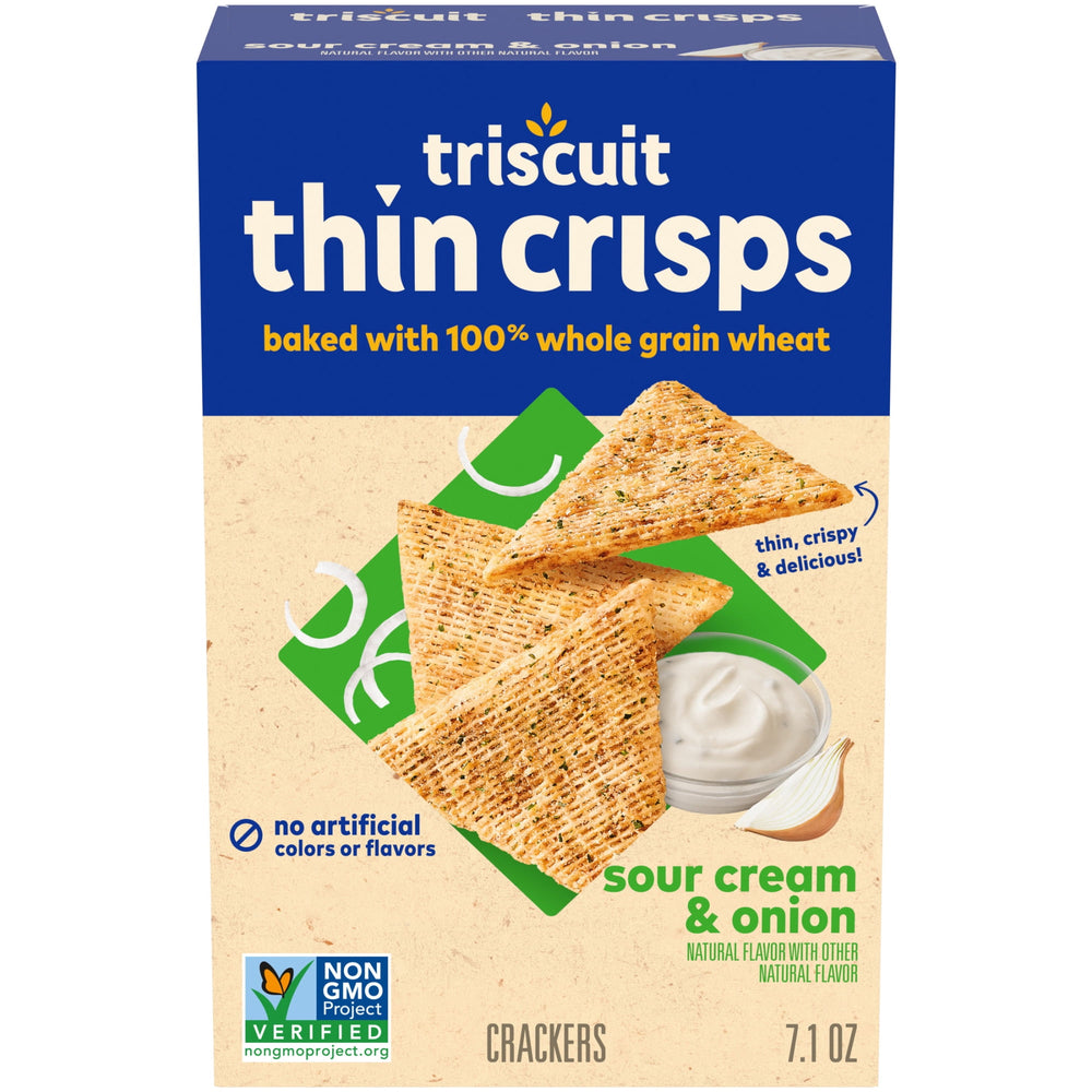 Triscuit Thin Crisps Sour Cream & Onion Wheat · Galletas saladas · 201 g