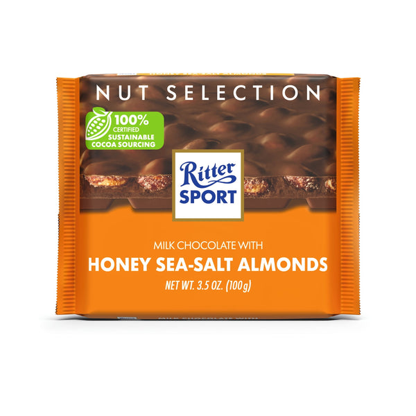 Ritter Sport Milk Chocolate Bar with Honey Sea Salt · Caramelos · 99 g
