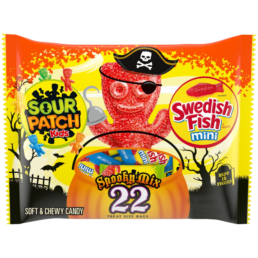 SOUR PATCH KIDS & SWEDISH FISH Mini Halloween Variety · Caramelos