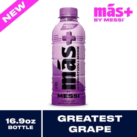 Más+ by Messi Hydration Greatest Grape · Bebida · 500 ml · botella