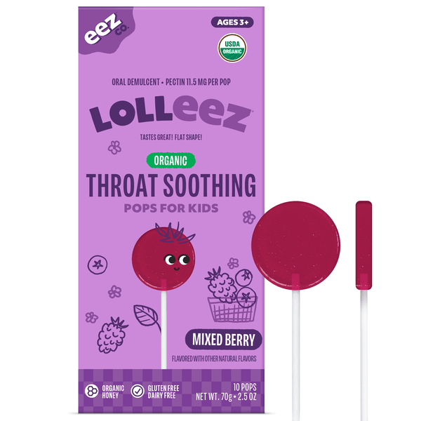 Lolleez by EEZ Co. Organic Throat Soothing · Caramelos · 10 pzas