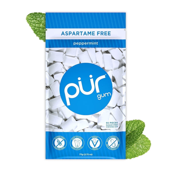 PUR Peppermint Aspartame Free Sugar Free · Chicles y mentas · 55 pzas