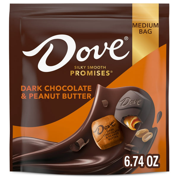 Dove Promises Dark Chocolate & Peanut Butter · Caramelos · 191 g · bolsa