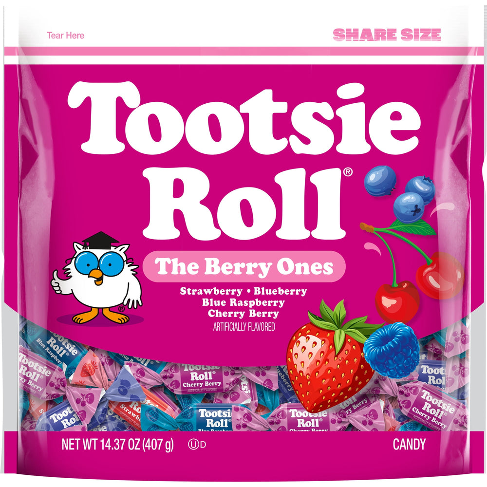 Tootsie Roll The Berry Ones Gluten Free · Nueces · 407 g · bolsa