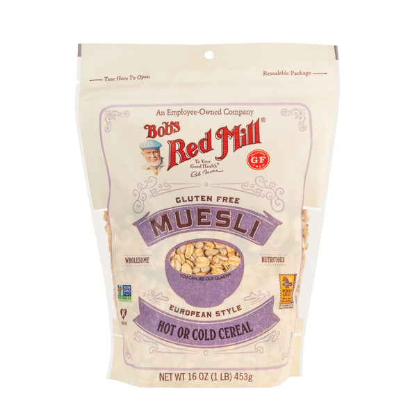 Bob's Red Mill European Style Muesli Gluten Free · Avena y hot cakes · 454 g · bolsa