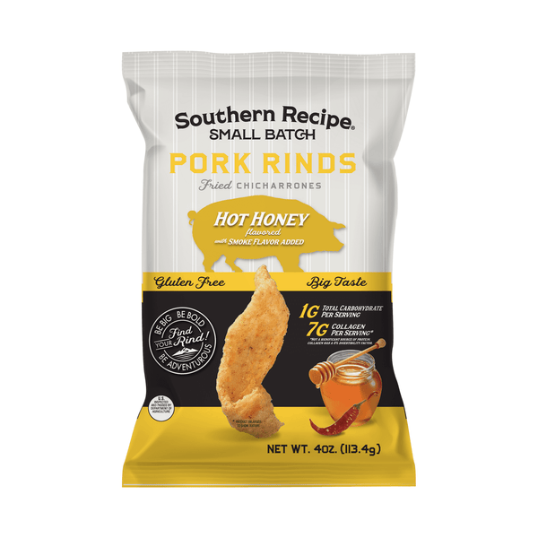 Southern Recipe Small Batch Hot Honey Pork Rinds · Frituras · 113 g · bolsa