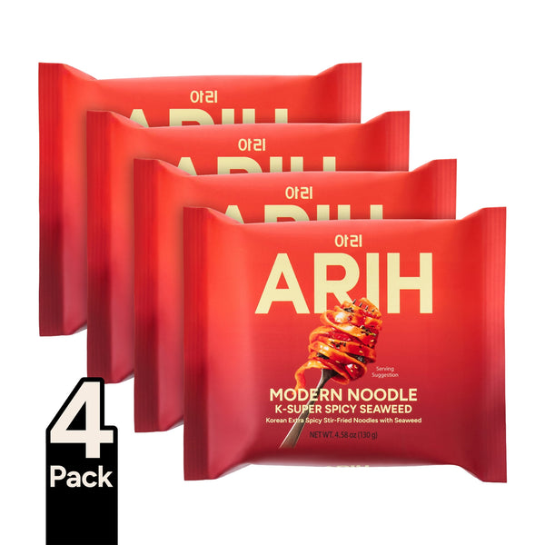 ARIH Modern Noodle · Fideos coreanos picantes · 520 g (4 pack)