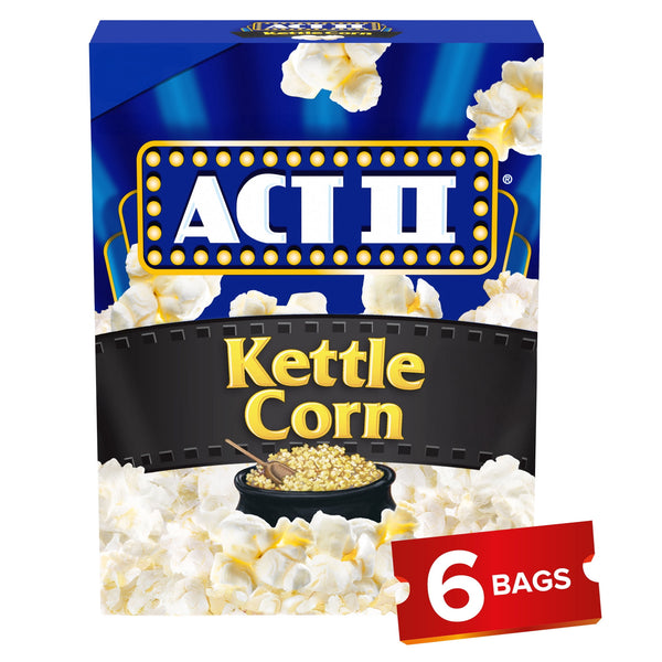 Act II Kettle Corn · Palomitas · 6 pzas de 78 g