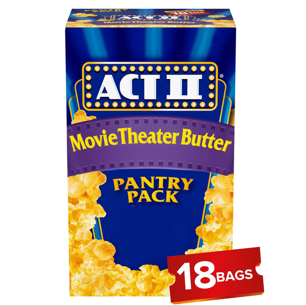 Act II Pantry Pack Movie Theater Butter · Palomitas · 18 pzas de 78 g