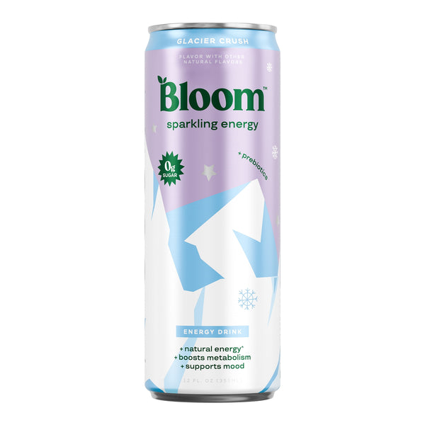 Bloom Nutrition Sparkling Glacier Crush · Bebida energética · 355 ml · lata