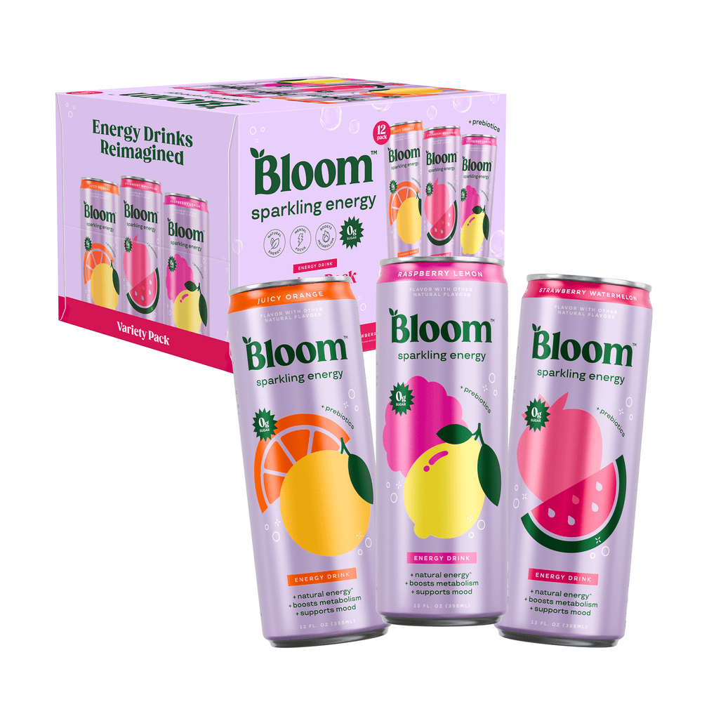 Bloom Nutrition Sparkling Energy · Bebida energética · 12 pack × 355 ml