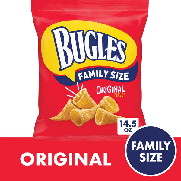 Bugles Original Corn · Frituras · 411 g · tamaño familiar