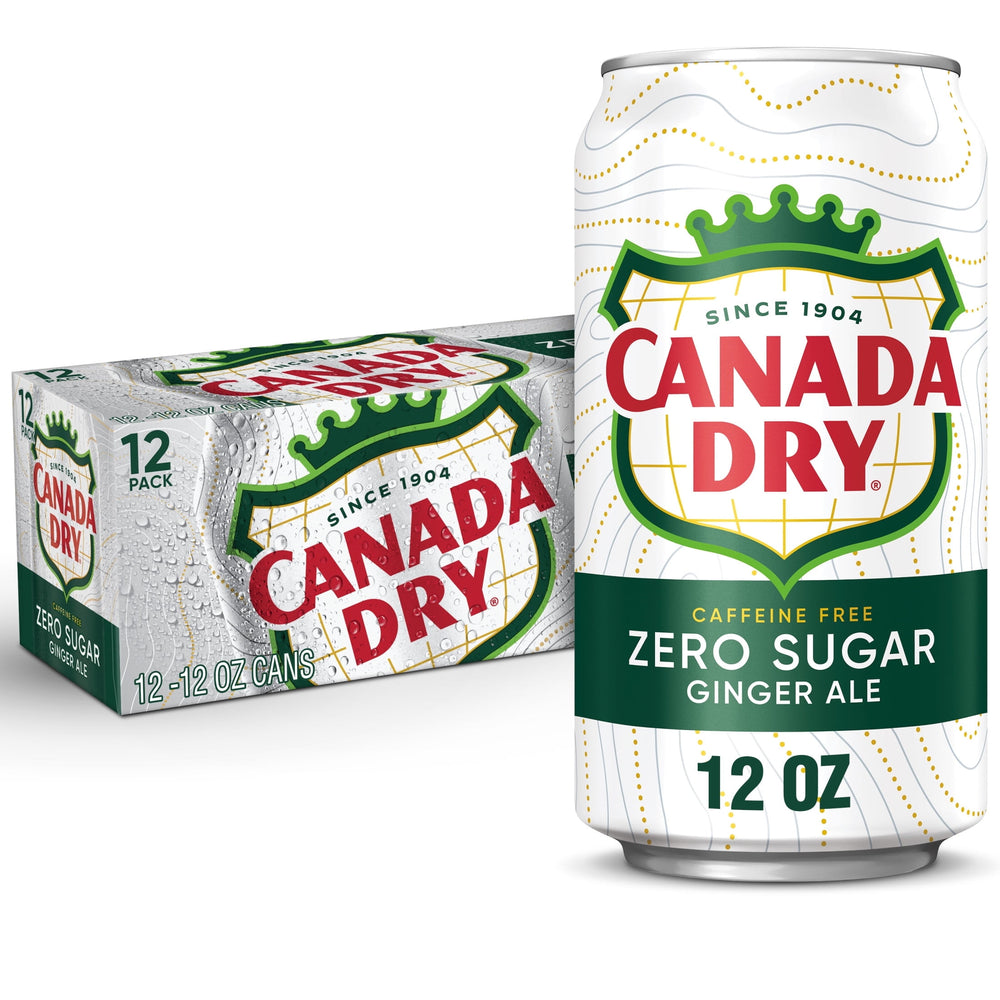 Canada Dry Ginger Ale Zero Sugar sin cafeína · Refresco · 12 latas de 355 ml