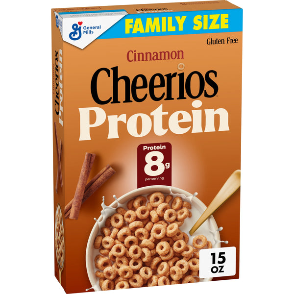 Cheerios Protein Cinnamon · Cereal · 8 g · tamaño familiar