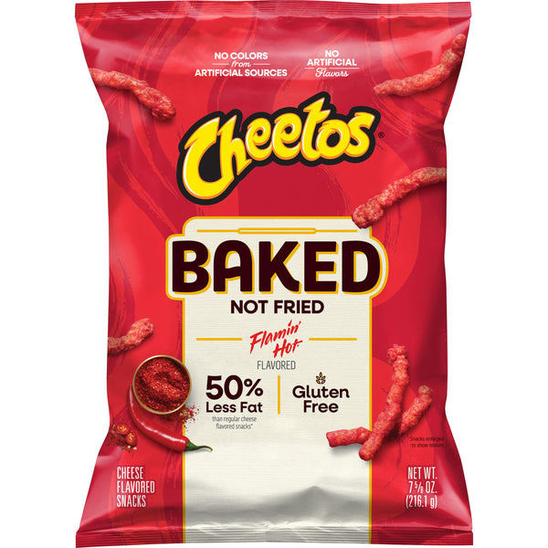 Cheetos 50% Less Fat Flamin’ Hot Cheese · Frituras · 216 g · bolsa
