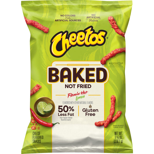 Cheetos 50% Less Fat Flamin’ Hot Limon Cheese · Frituras · 215 g · bolsa