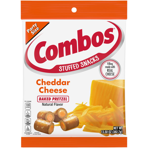 Combos Stuffed Cheddar Cheese Pretzel · Pretzels · 383 g · bolsa