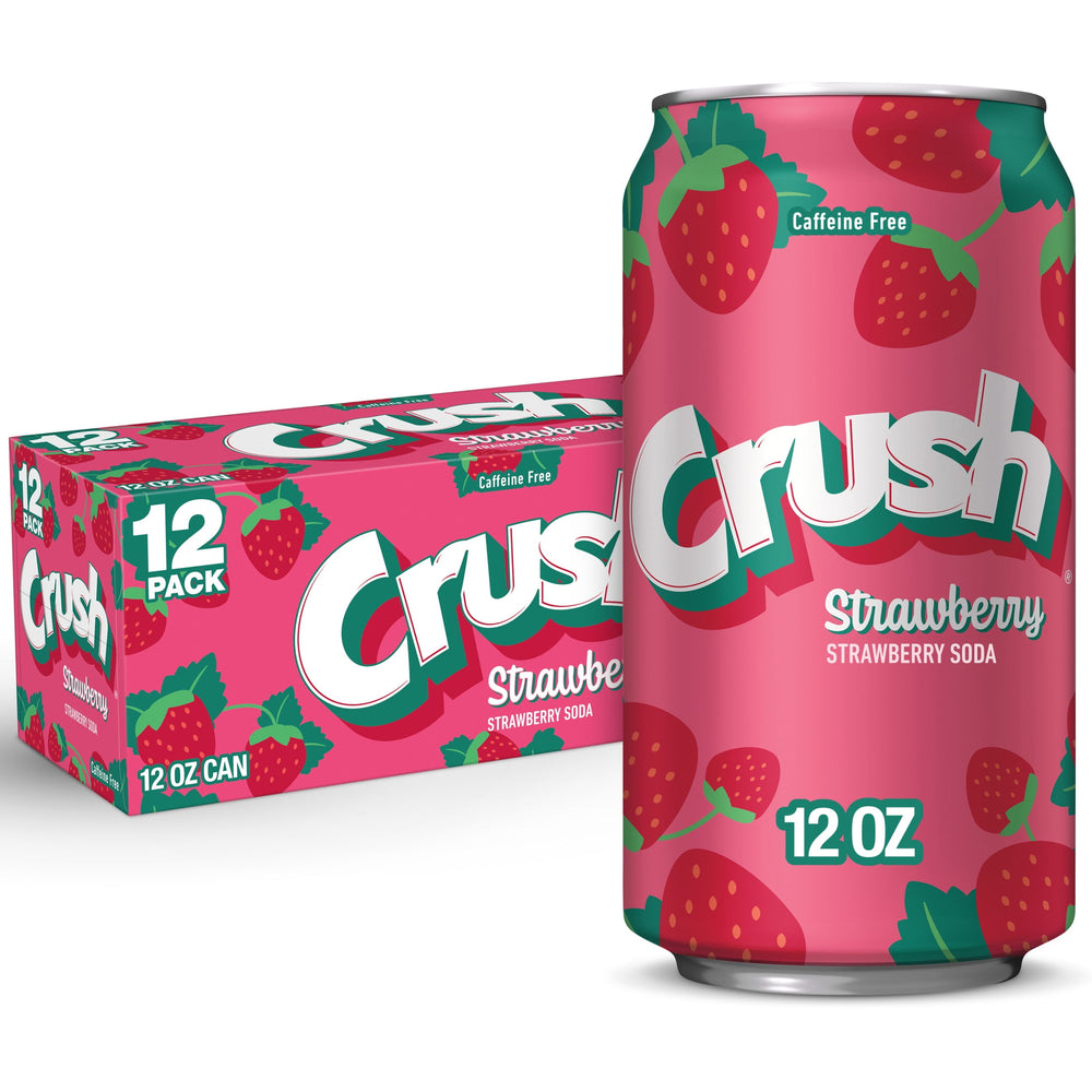 Crush Strawberry sin cafeína · Refresco · 12 latas de 355 ml