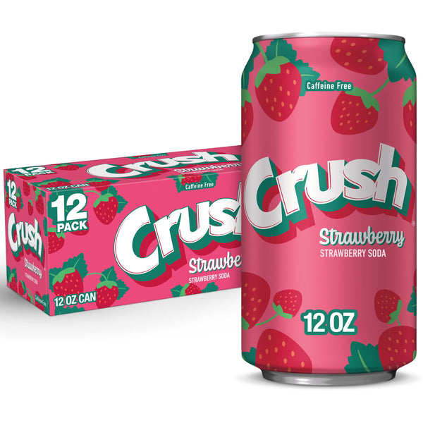 Crush Strawberry sin cafeína · Refresco · 12 latas de 355 ml