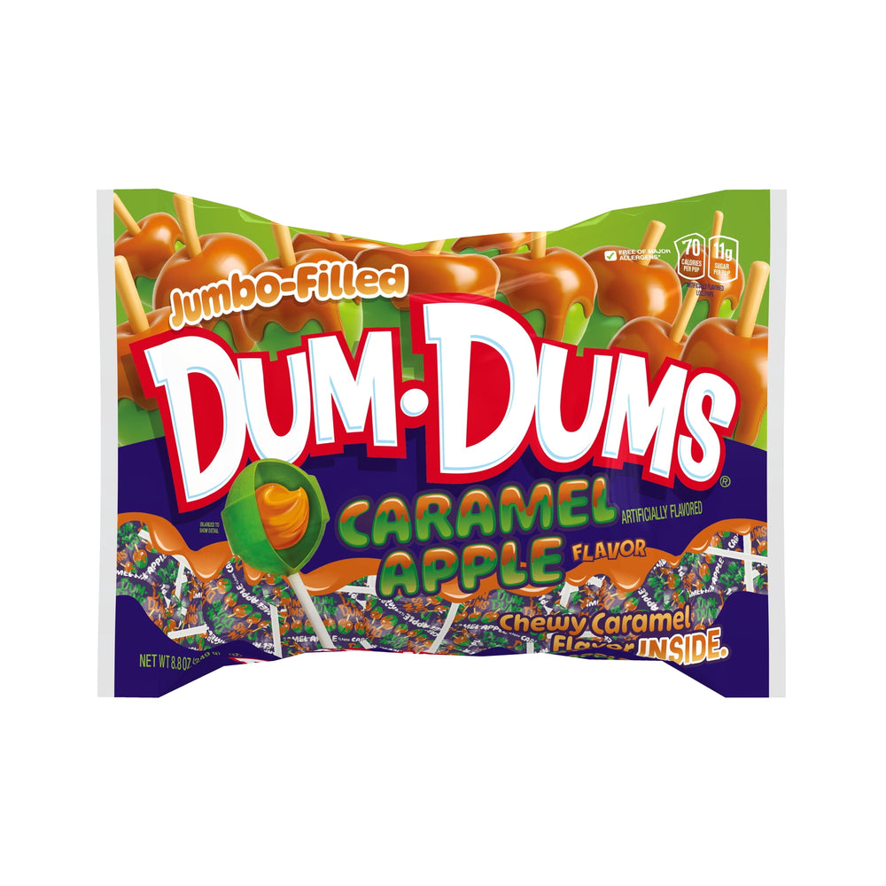 Dum Dums Jumbo Caramel Apple · Paletas rellenas · 249 g