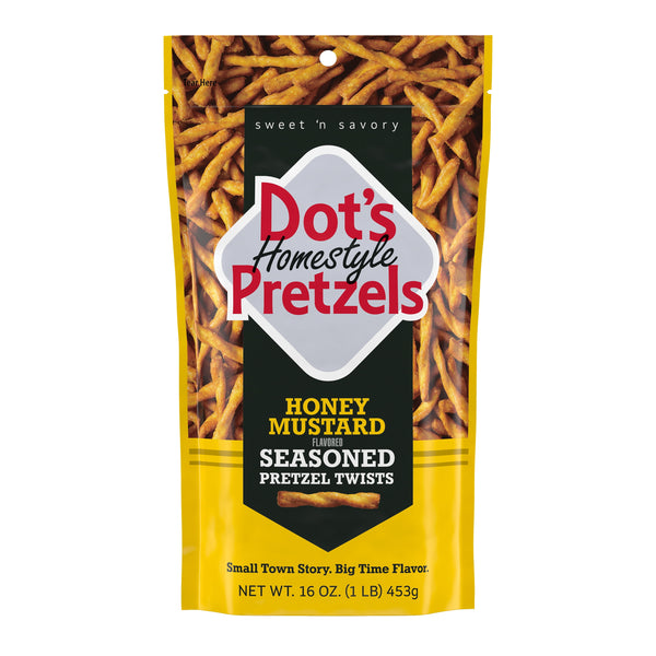 DOT'S Homestyle Honey Mustard Seasoned Pretzel Twists · Pretzels · 454 g · bolsa