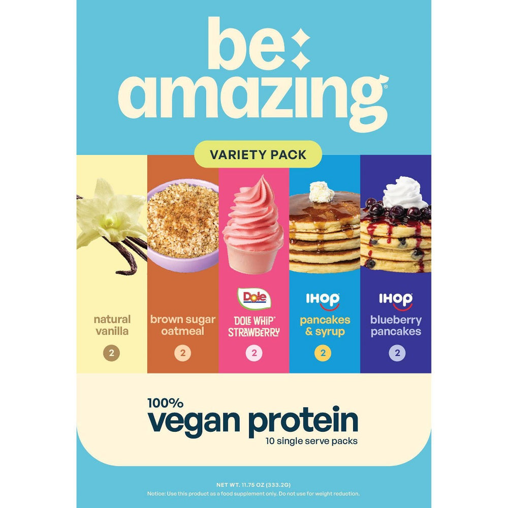 be:amazing Vegan Protein Variety Pack · Proteína vegana en polvo · 10 sobres (333 g)