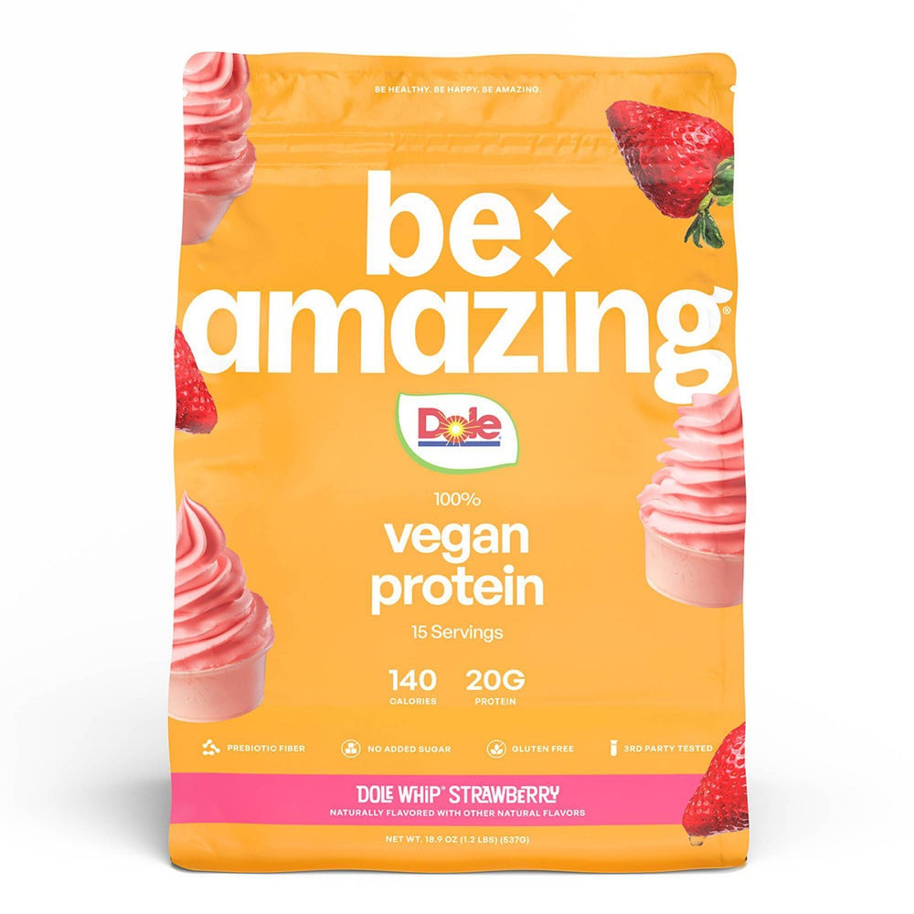 be:amazing Vegan Protein Dole Whip Strawberry · Proteína vegana en polvo · 537 g (15 porciones)