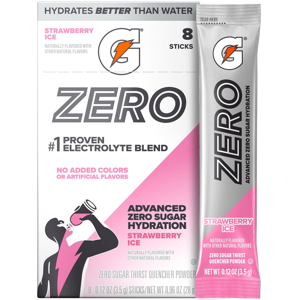 Gatorade Strawberry Ice Zero Sugar · Polvo para agua · 3 g
