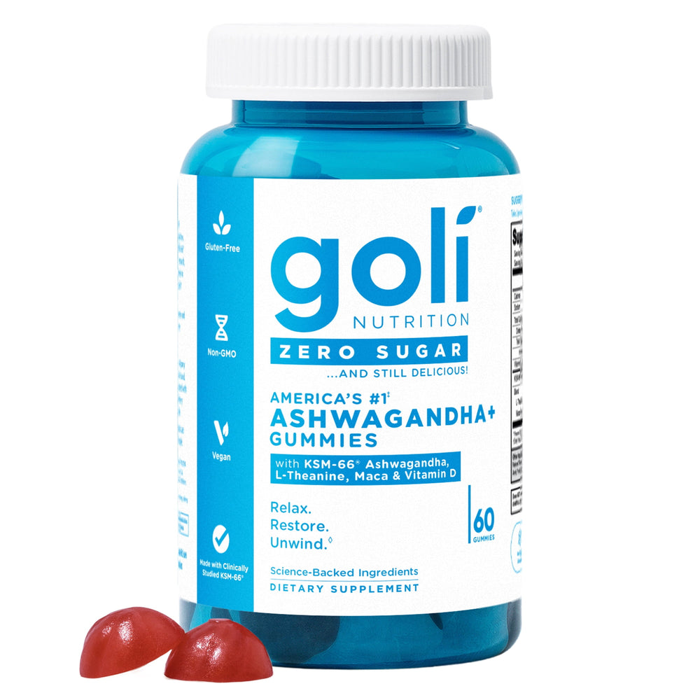 Goli Ashwagandha Sin Azúcar · Gomitas veganas · 60 unidades