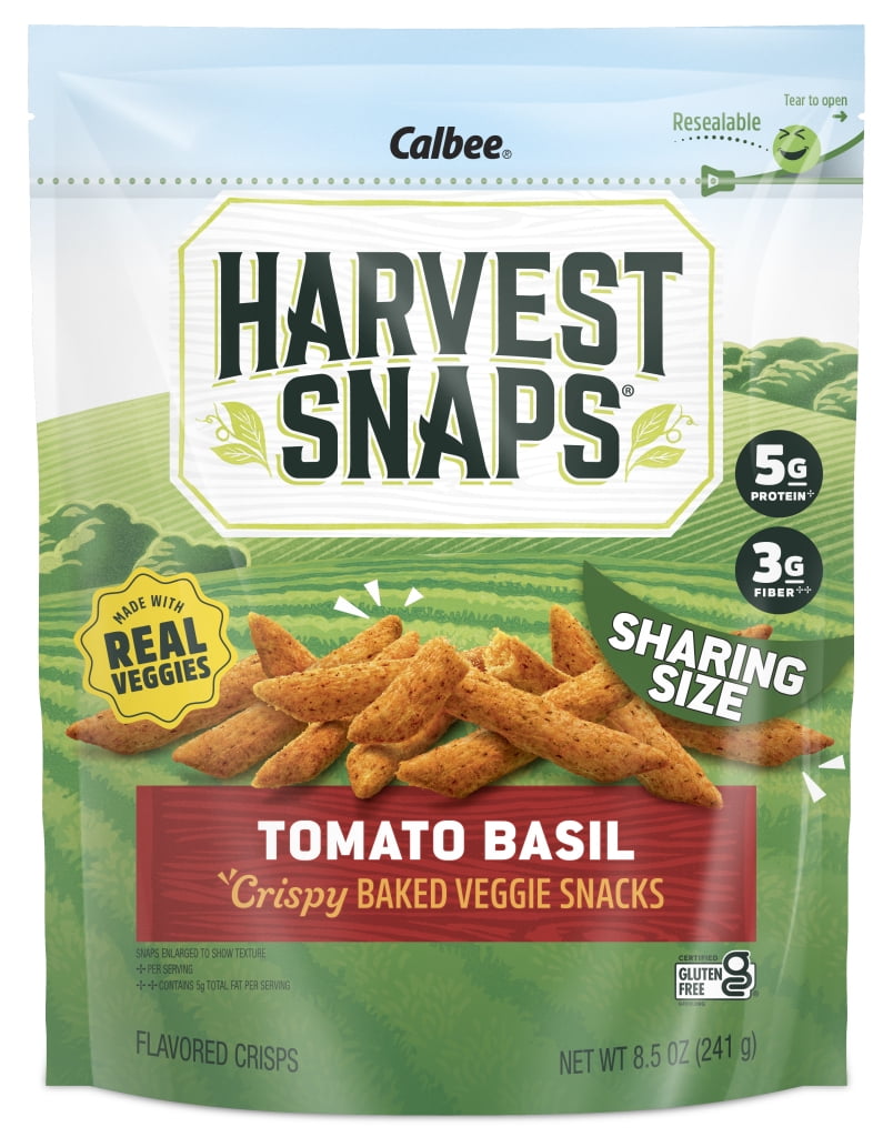 Harvest Snaps Crisps Tomato Basil · Papas · 241 g · bolsa