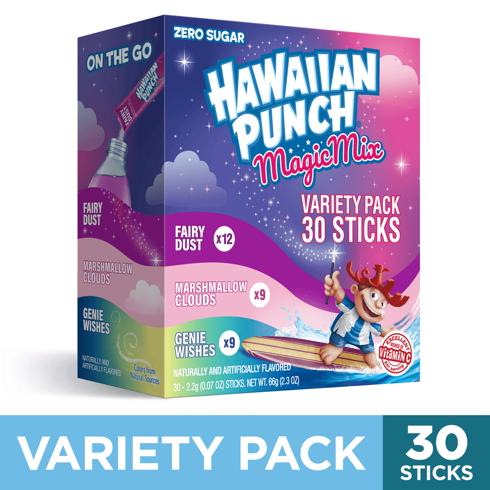 Hawaiian Punch Magic Powder Variety Pack Fairy Dust · Polvo para agua · 30 barras