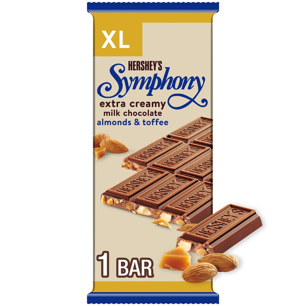 Hershey's Symphony Milk Chocolate and Toffee · Barra · 16 pzas de 120 g · XL