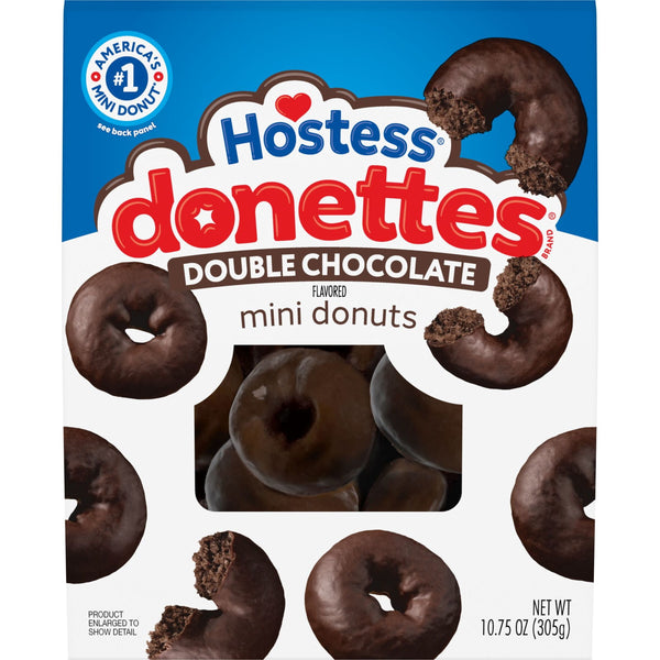 Hostess Donettes Double Chocolate Naturally Mini Donuts · Pastelitos · 305 g · bolsa