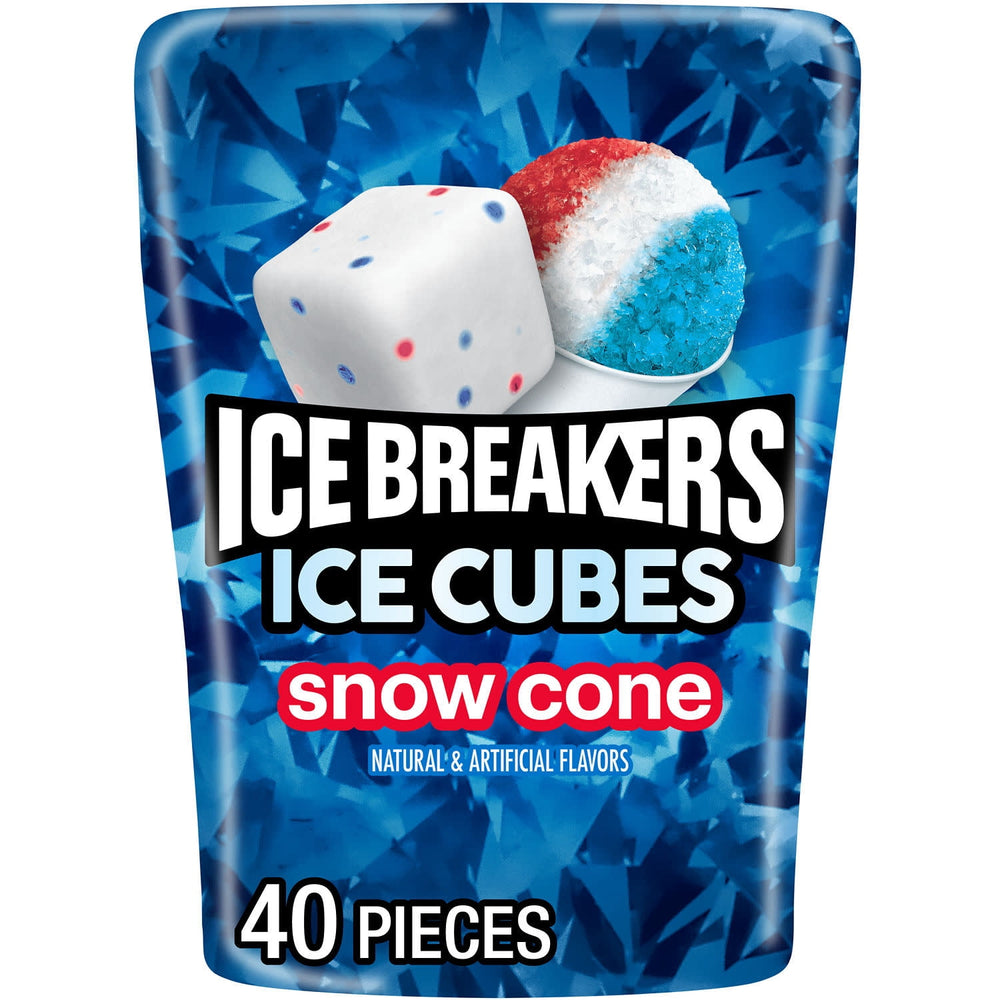 Ice Breakers Ice Cubes Snow Cone sin azúcar · Chicles y mentas · 92 g · botella