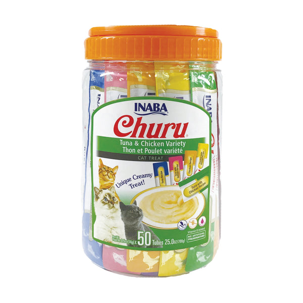 INABA Churu · Puré cremoso para gatos · 50 tubos