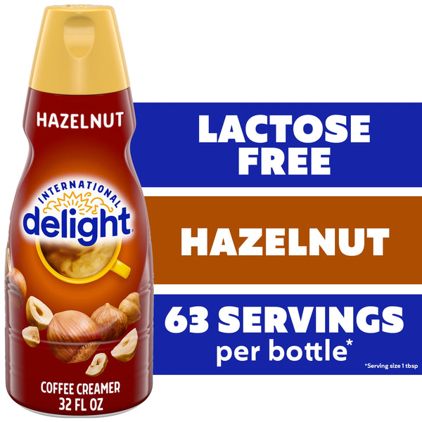 International Delight Hazelnut Bottle Lactose Free · Crema para café · 946 ml · botella