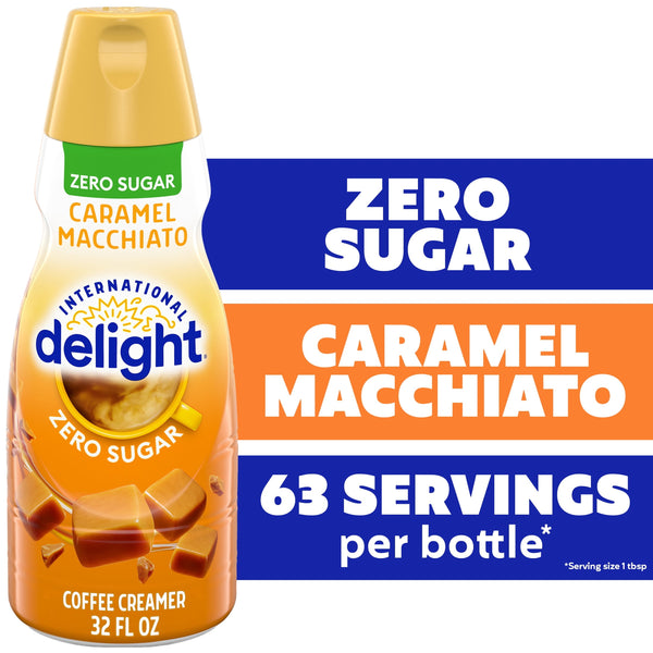 International Delight Caramel Macchiato Zero Sugar · Crema para café · 946 ml · botella