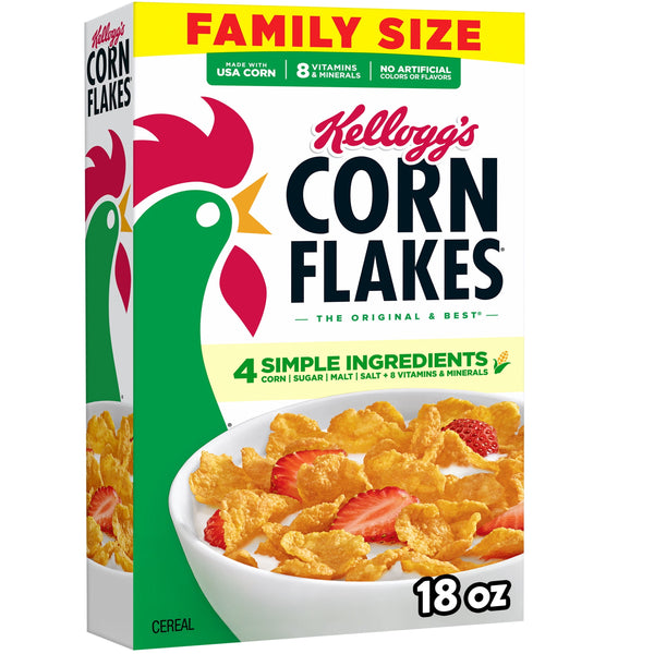 Kellogg's Corn Flakes Original 8 Vitamins and Minerals · Cereal · 510 g · tamaño familiar
